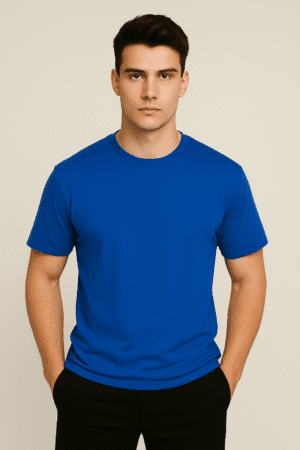 Premium royal blue oversized t-shirt for men – Regal Blue Tee by VedFra Clothing