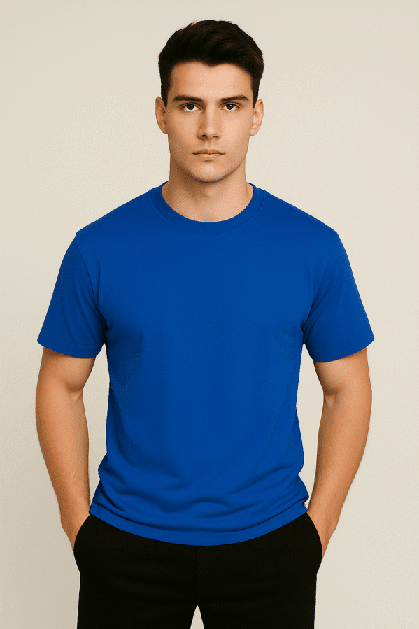 Premium royal blue oversized t-shirt for men – Regal Blue Tee by VedFra Clothing